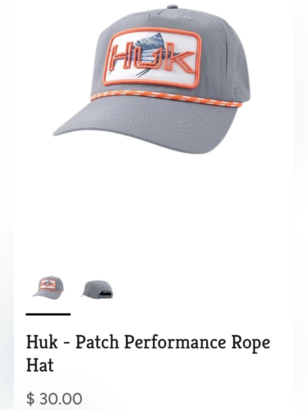 NEW🎣Huk Patch Performance Rope Hat 🐠 - Picture 5 of 14